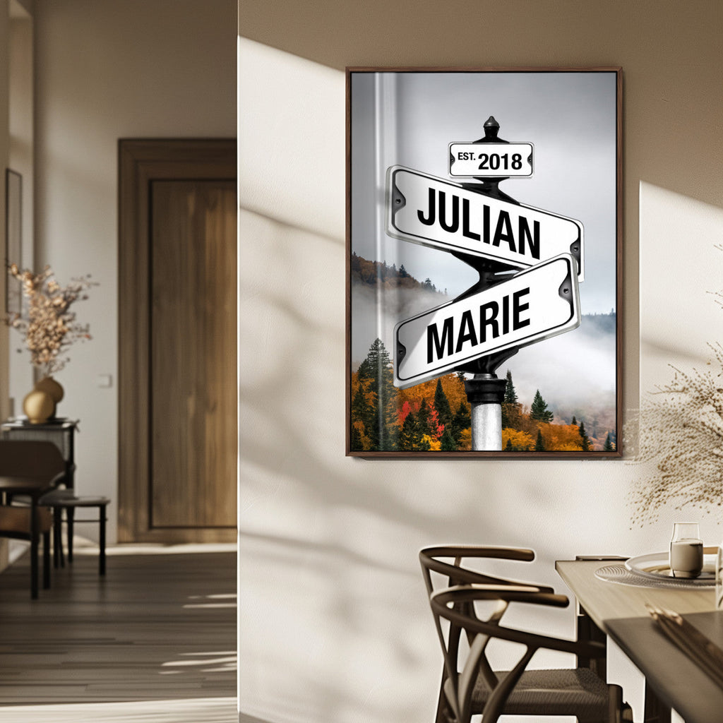 Personalized Street Sign Art Canvas Print