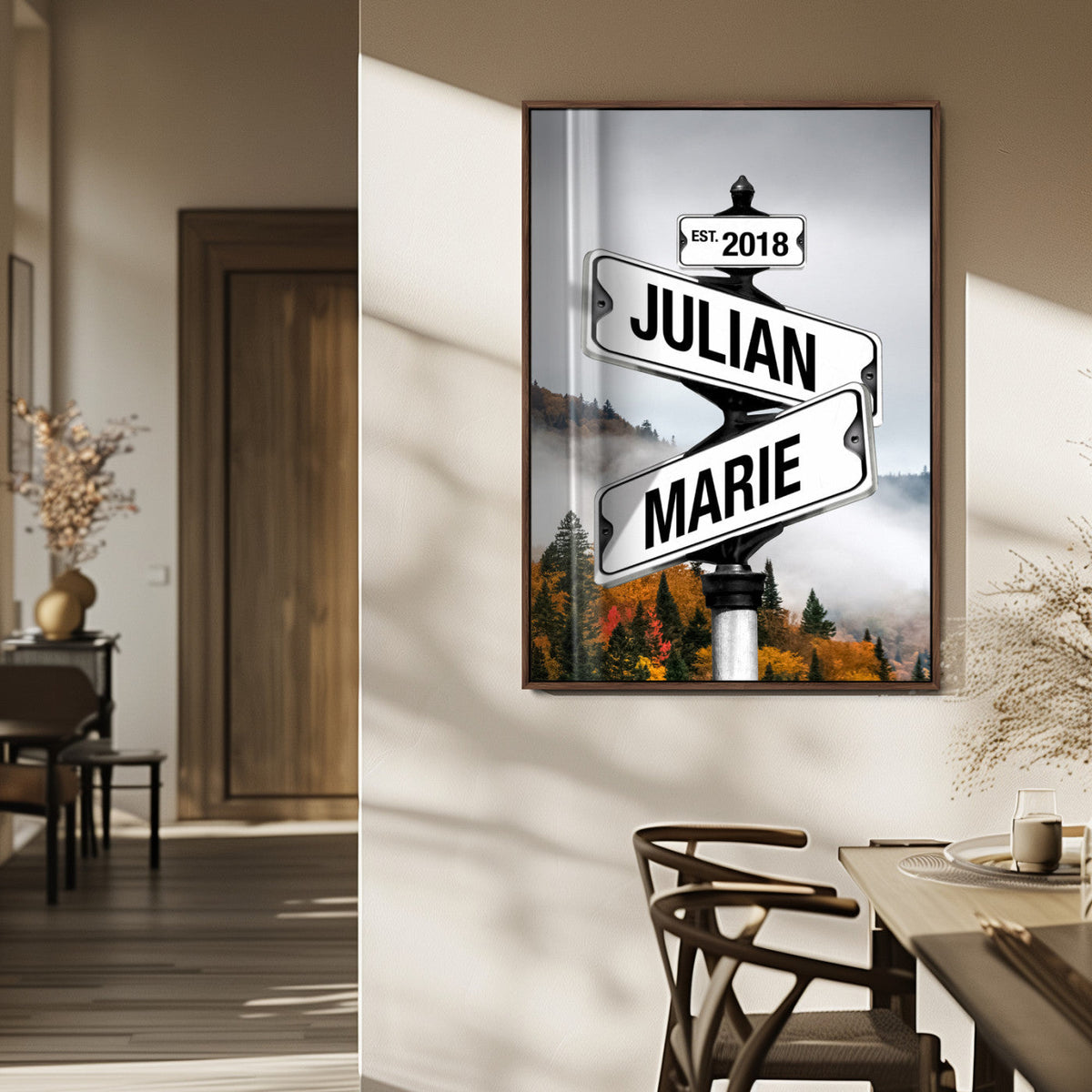 Personalized Street Sign Art Canvas Print