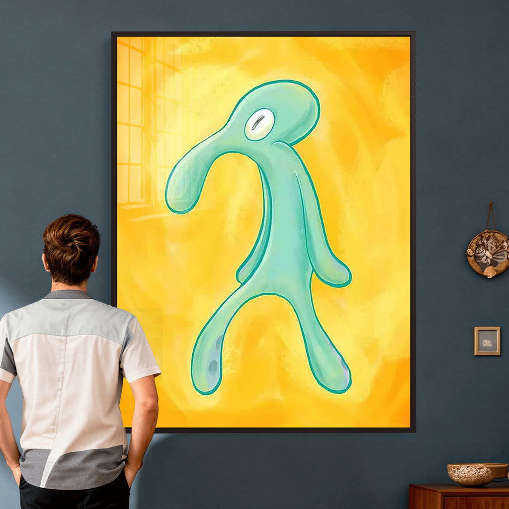 Squidward Tentacles Wall Art Canvas Print | Bold and Brash