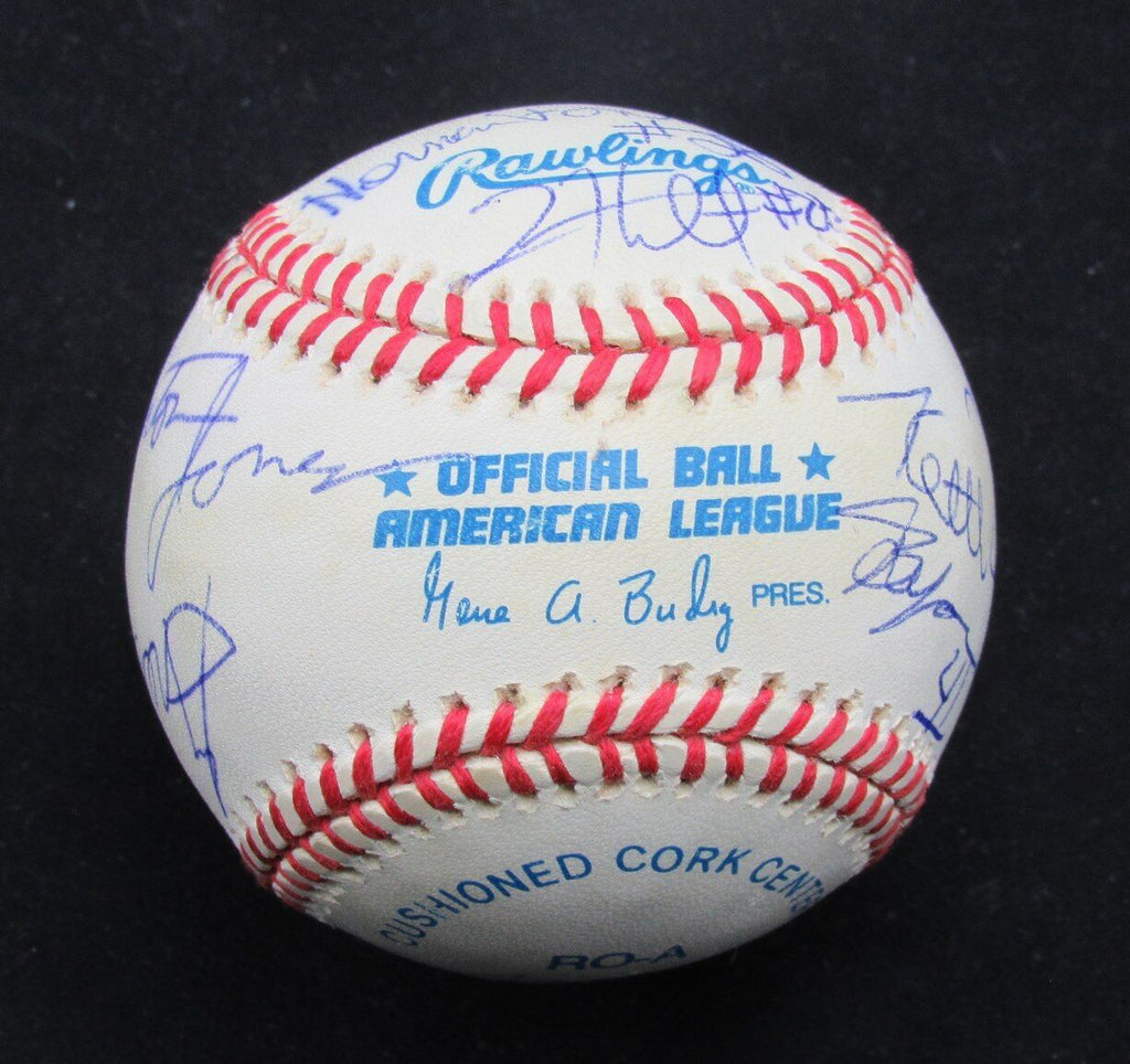 NFL Offensive Players Multi-Autographed Rawlings OAL Baseball Signed by 12
