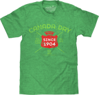 Vintage Faded Canada Dry Ginger Ale T-Shirt - Heather Kelly Green