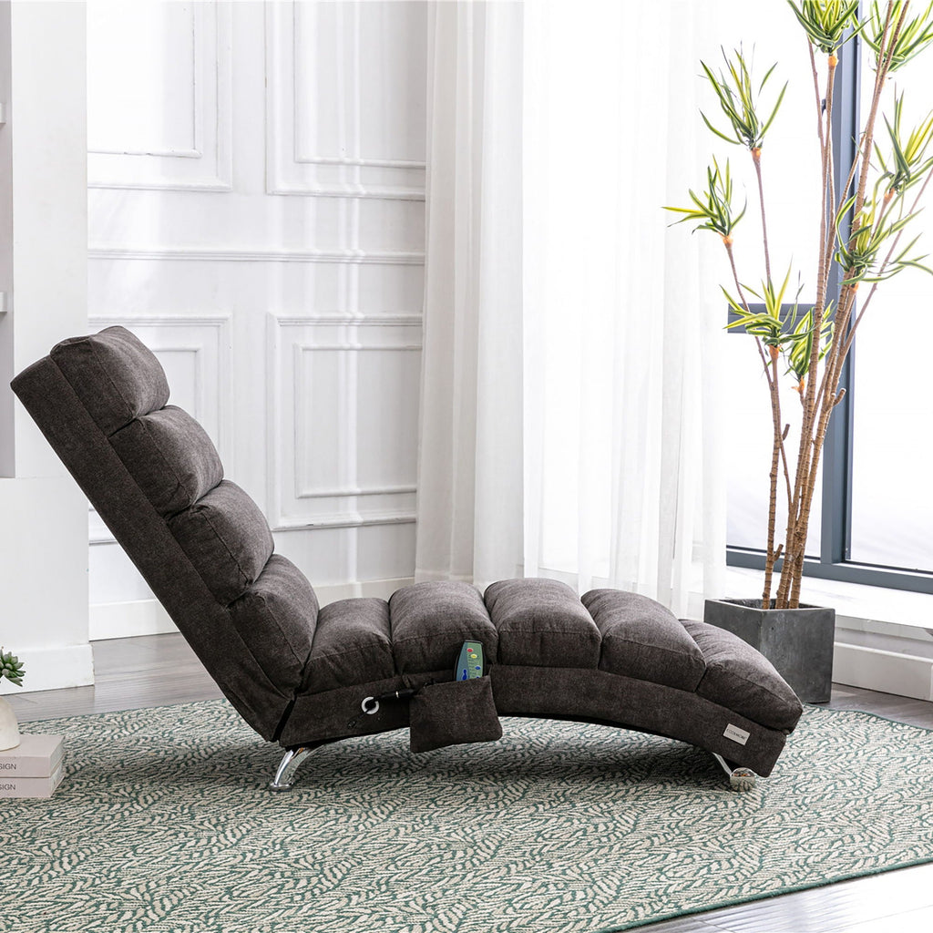 Massage Chaise Lounge Indoor, Ergonomic Electric Massage Lounger