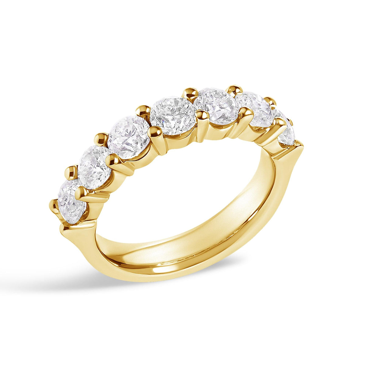 14K Gold 2.0 Cttw Diamond 7 Stone Band Ring