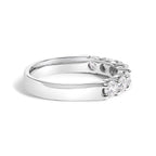 14K White Gold 1.0 Cttw Diamond 7 Stone Band Ring