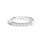 14K White Gold 1/3 Cttw Diamond 7 Stone Band Ring
