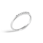 14K Gold 1/10 Cttw Diamond 7 Stone Band Ring