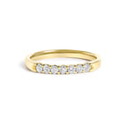 14K Gold 1/10 Cttw Diamond 7 Stone Band Ring