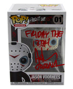 Ari Lehman Signed/Insc Funko Pop! #01 "Friday the 13th" Signed in Red JSA 190714