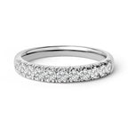 14K White Gold 1/2 Cttw Round Diamond 11 Stone Classic Band