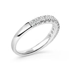 14K White Gold 1/2 Cttw Round Diamond 11 Stone Classic Band