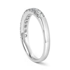 14K White Gold 1/2 Cttw Round Diamond 11 Stone Classic Band