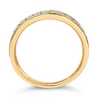 14K Yellow Gold 1/2 Cttw Round Diamond Milgrain Wedding Band
