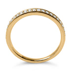 14K Yellow Gold 1/4 Cttw Round Diamond Milgrain Wedding Band (I-J Color, SI2-I1 Clarity) - Size 6.5