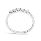 14K White Gold 1/4 Cttw  Diamond 5 Stone Band Ring