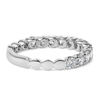 14K White Gold 1.00 Cttw Round Diamond Prong Set Wedding Band