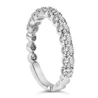 14K White Gold 1.00 Cttw Round Diamond Prong Set Wedding Band