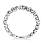 14K White Gold 1.00 Cttw Round Diamond Prong Set Wedding Band