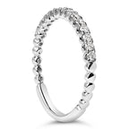 14K White Gold 1/4 Cttw Round Diamond Prong Set Wedding Band