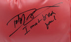 Dolph Lundgren Autographed/Inscr Left Boxing Glove "Balboa vs Drago" JSA 184773