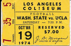 1974 UCLA Bruins vs. Washington State Football Game Ticket Stub 148647