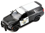 2025 Chevrolet Tahoe Police Pursuit Vehicle "California Highway Patrol" Black and White "Law Enforcement and Public Service" Series 1/24 Diecast Model Car by Motormax