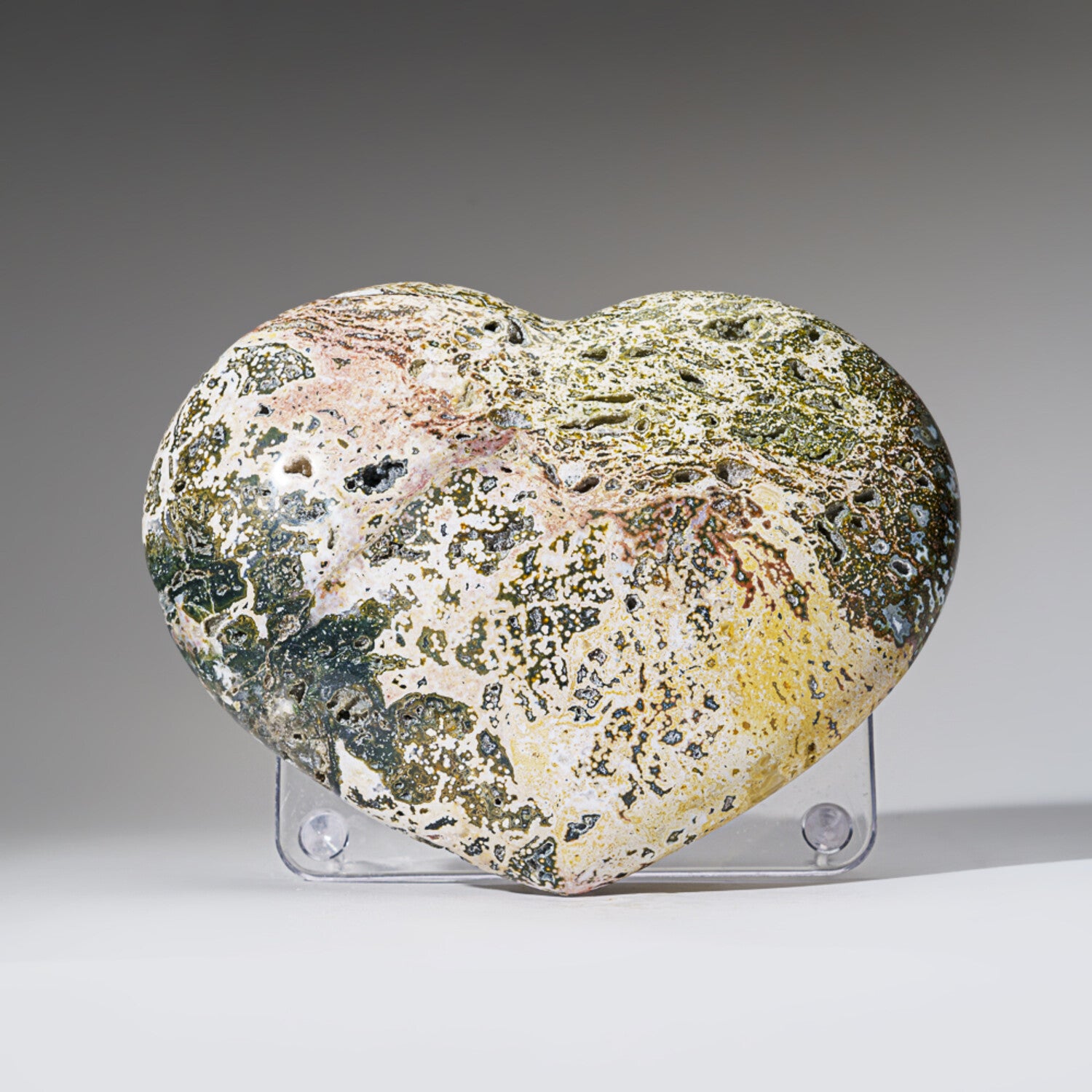 Polished Ocean Jasper Heart From Madagascar // V3