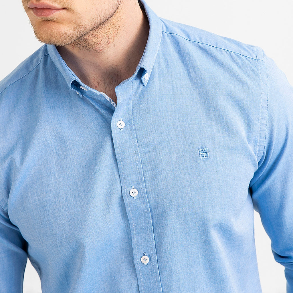Nora Button Down Shirt // Light Blue