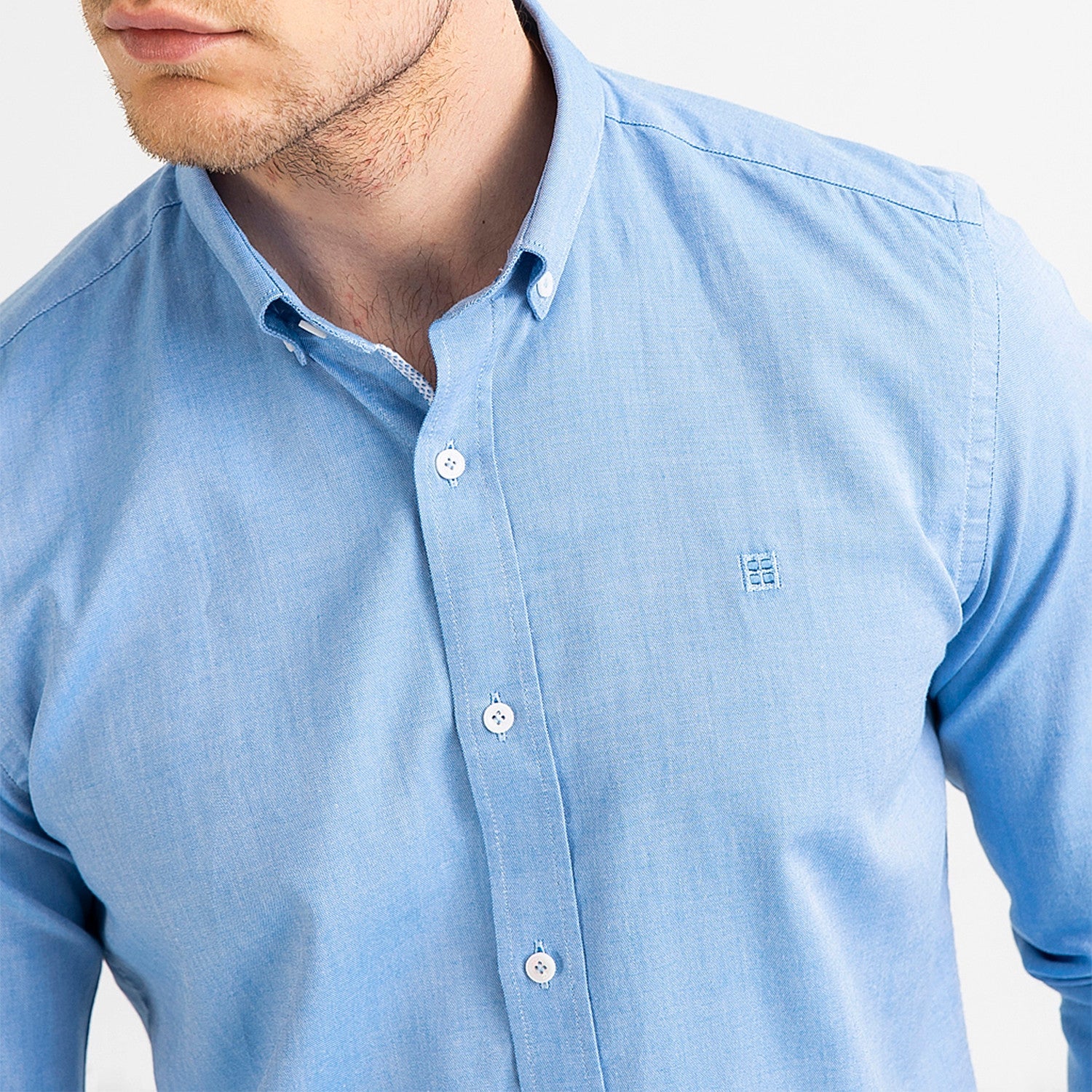 Nora Button Down Shirt // Light Blue