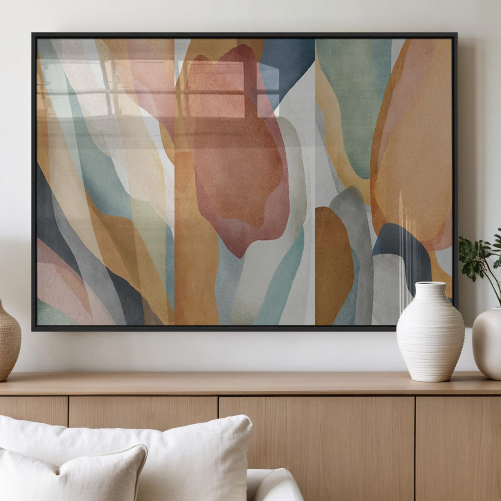 Boho Wall Art Canvas Print Set, Watercolor Boho Wall Art
