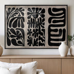 Canvas Print Wall Art Abstract Art Boho, Framed Boho Art