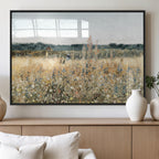 Wildflower Field Wall Art Canvas | Nature-Inspired Landscape Canvas Print for Living Room or Office