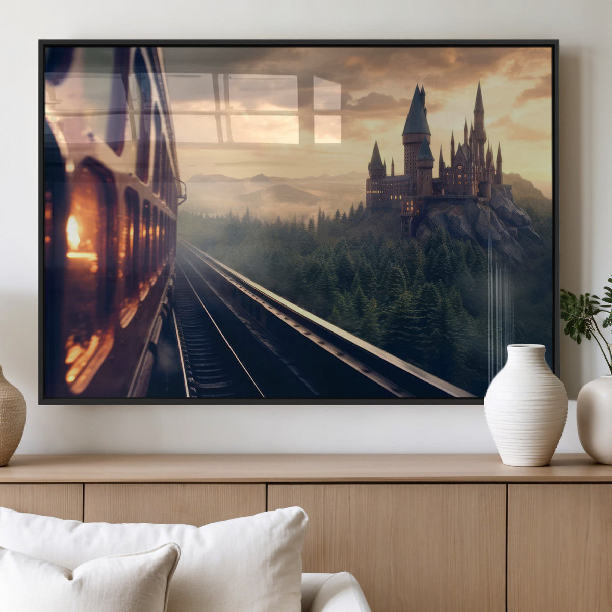 Harry Castle Wall Art Canvas Print, Wizard School Wall Art