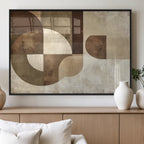 Wabi Sabi Geometric Wall Art | Abstract Modern Minimalist Canvas Print