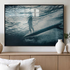 Underwater Surf Wall Art | Framed Ocean Wave Canvas Artwork