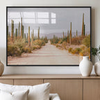 Desert Cactus Wall Art | Framed Southwestern Canvas Artwork