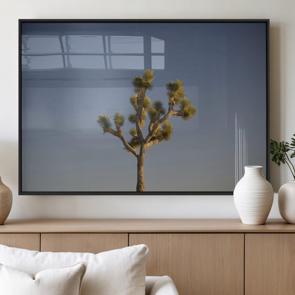 Joshua Tree Wall Art Canvas Print, Framed Southwestern Desert Landscape