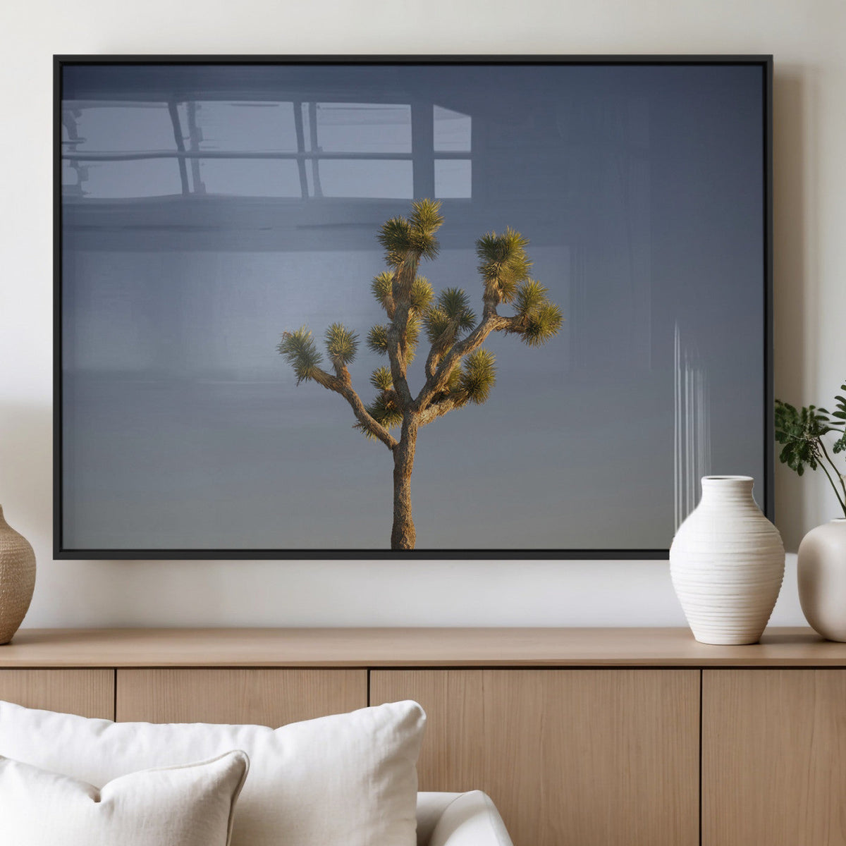 Joshua Tree Wall Art Canvas Print, Framed Southwestern Desert Landscape