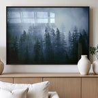 Foggy Pines Misty Forest Wall Art Print