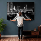 Atlanta Skyline Wall Art Canvas Print, Atlanta Downtown Night Cityscape