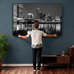 Austin Skyline Wall Art Canvas Print, Austin Downtown Night Cityscape