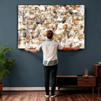 Farmhouse Bighorn Sheep Wall Art Canvas Print