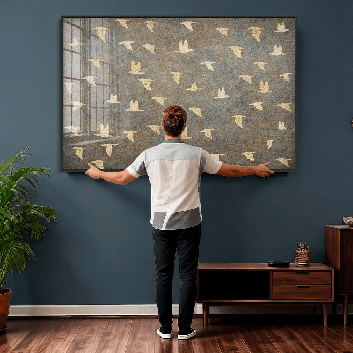 Abstract Birds Wall Art Canvas Print