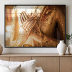 Buddha Statue Hands Wall Art Canvas Print
