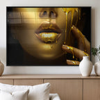 Gold and Women Wall Art Canvas Print