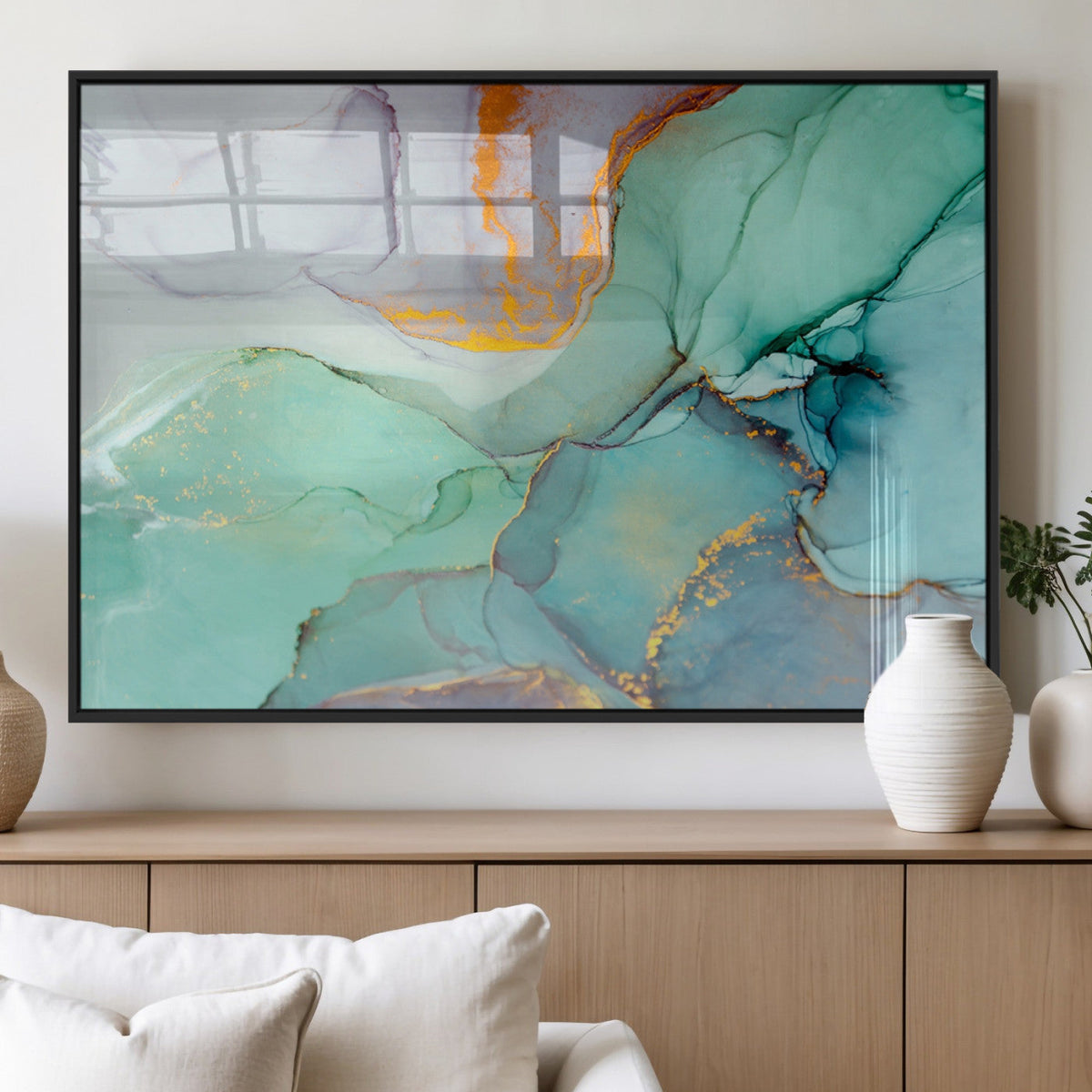 Colorful Marble Fluid Effect Canvas Wall Art Print