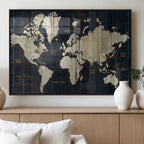 Antique Old World Map Wall Art Canvas Print