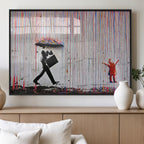Banksy Wall Art Canvas Print | Framed Graffiti Street Art Picture