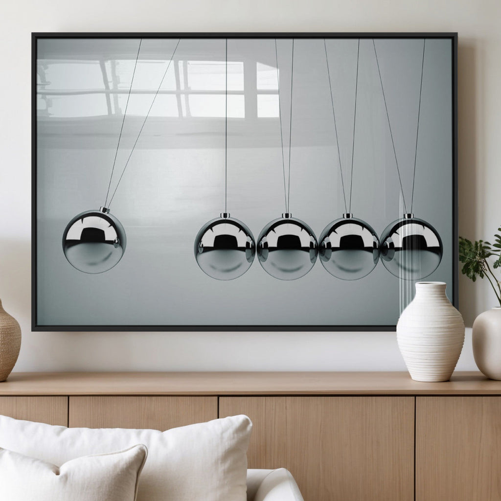 Newton's Cradle Wall Art Canvas Print | Framed Newton Cradle Wall Art