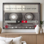 Music Cassette Iconic Wall Art Canvas Print