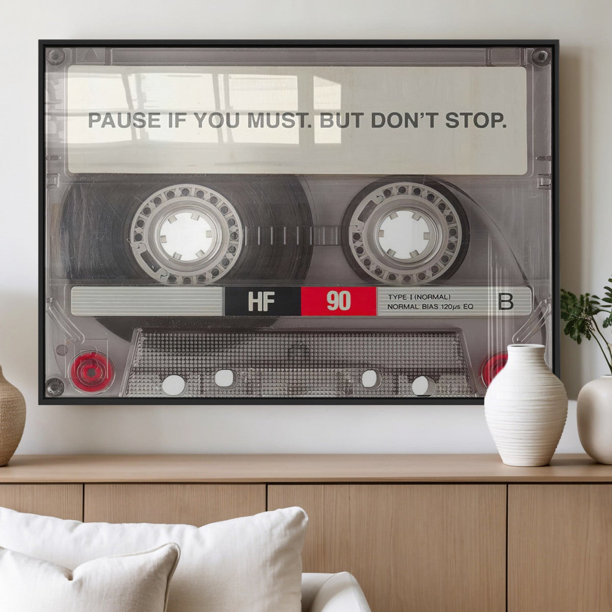 Music Cassette Iconic Wall Art Canvas Print